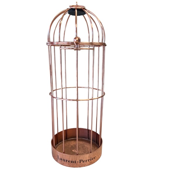Laurent-Perrier Other - Laurent-Perrier Rose Champagne Birdcage Bottle Carrier Copper Tone Barware